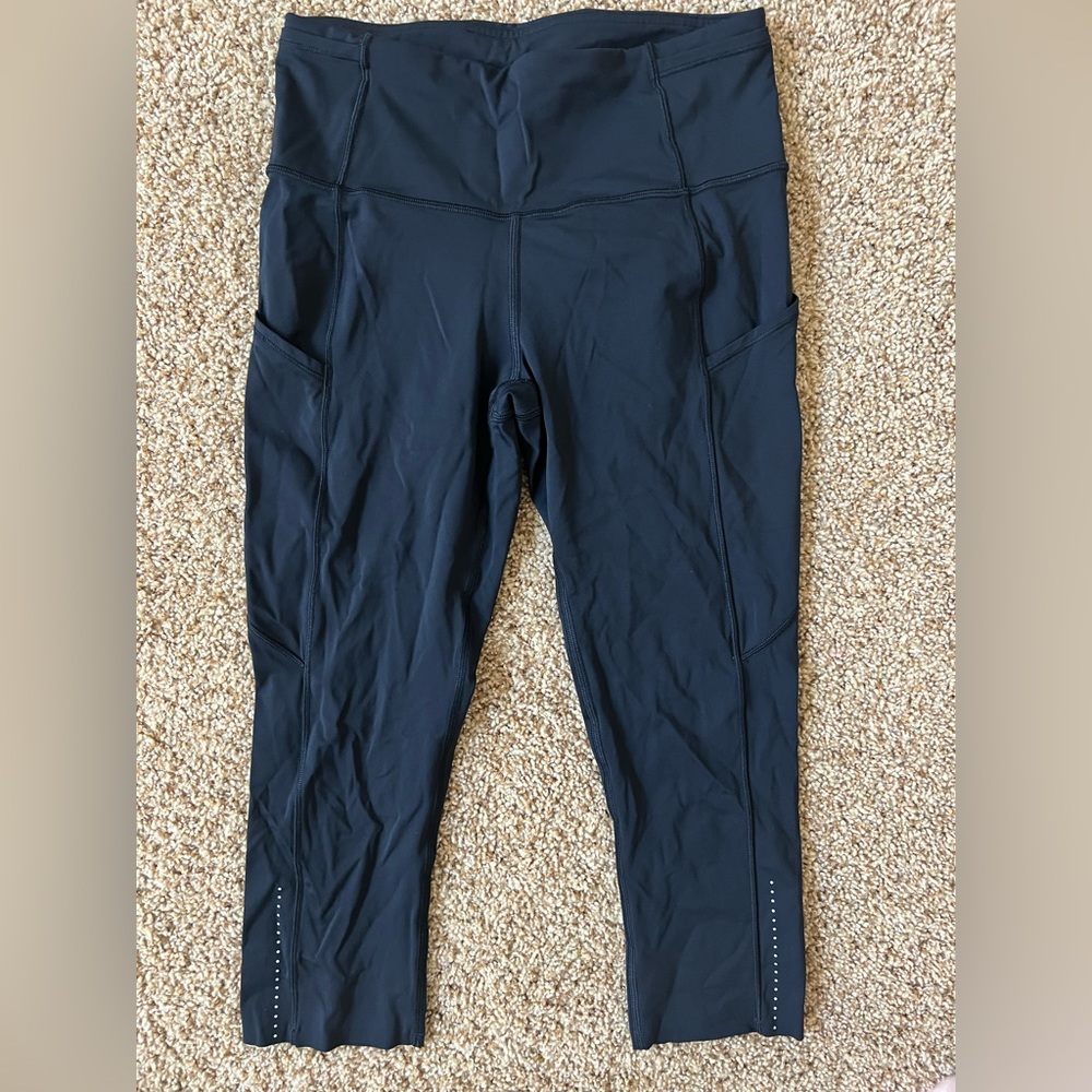 Black 21” Fast and Free leggings from Lululemon